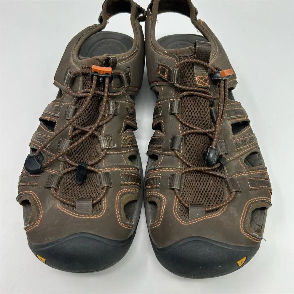 KEEN Men's Targhee III Hiking Sandals Brown Leather Slingback Size 11.5 Slip-On